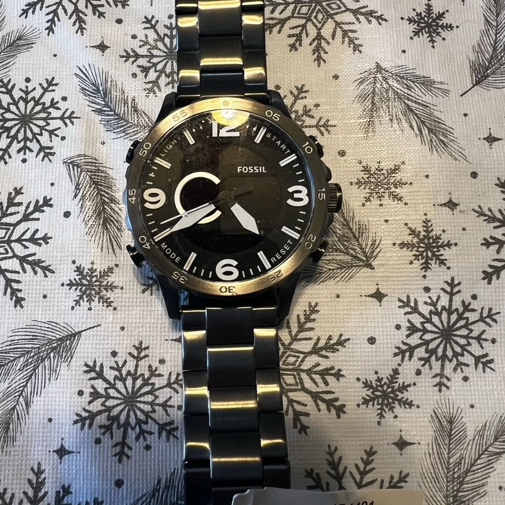 Fossil Men's Black Stainless Steel Watch